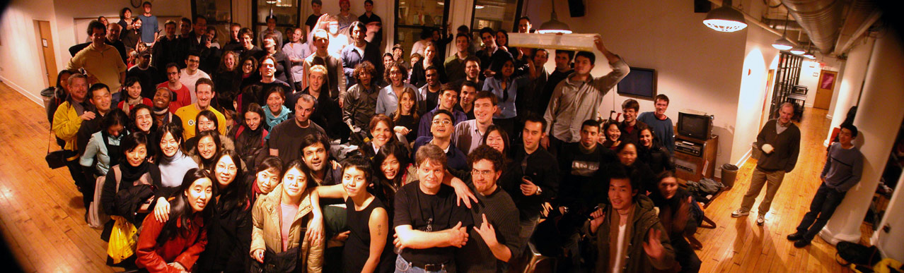 Winter 2003 panorama photo of ITP students